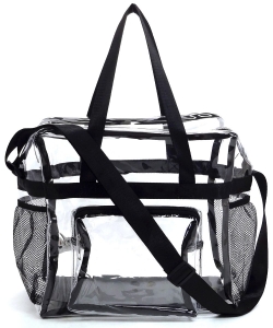 See Thru Clear Bag Tote Bag CW213 BLACK
